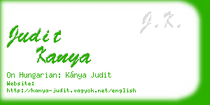 judit kanya business card